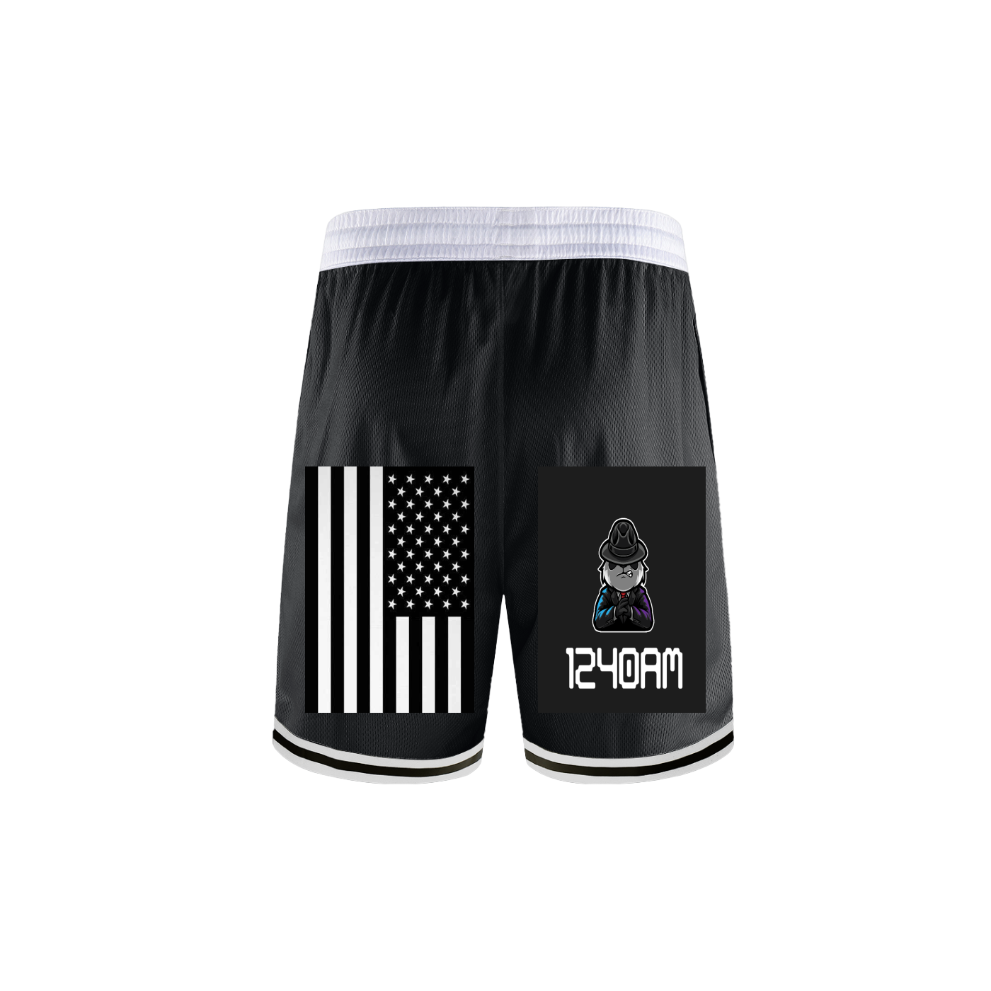 Classic Stripe Trim Basketball Shorts