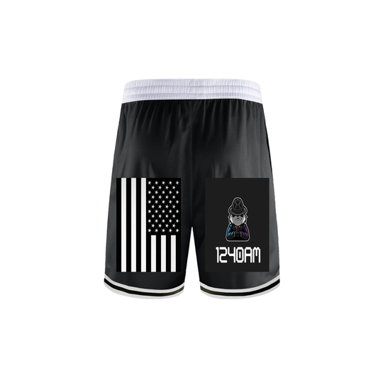 Classic Stripe Trim Basketball Shorts