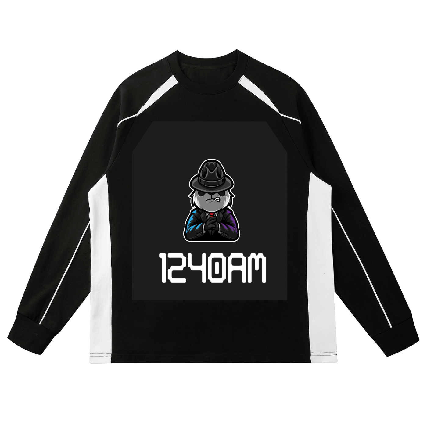 Contrast Panel Raglan Sweatshirt