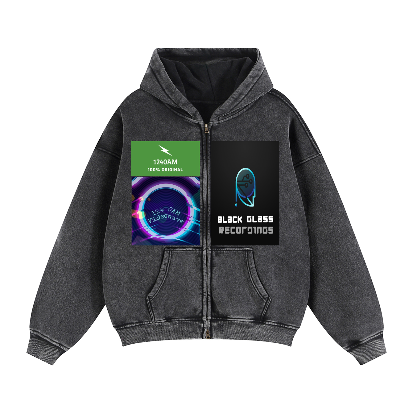 Zip-Through Boxy Fleece Hoodie