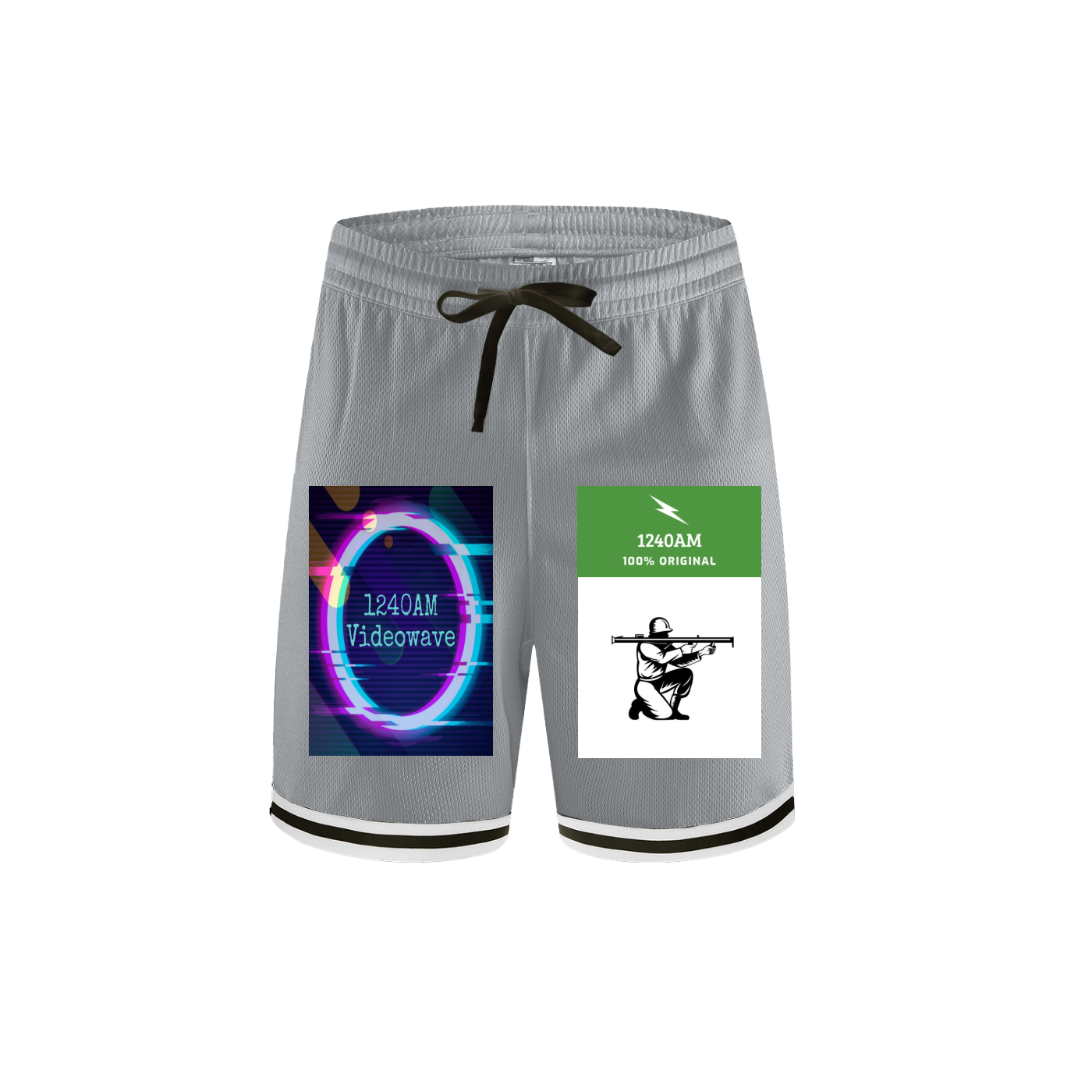 Classic Stripe Trim Basketball Shorts