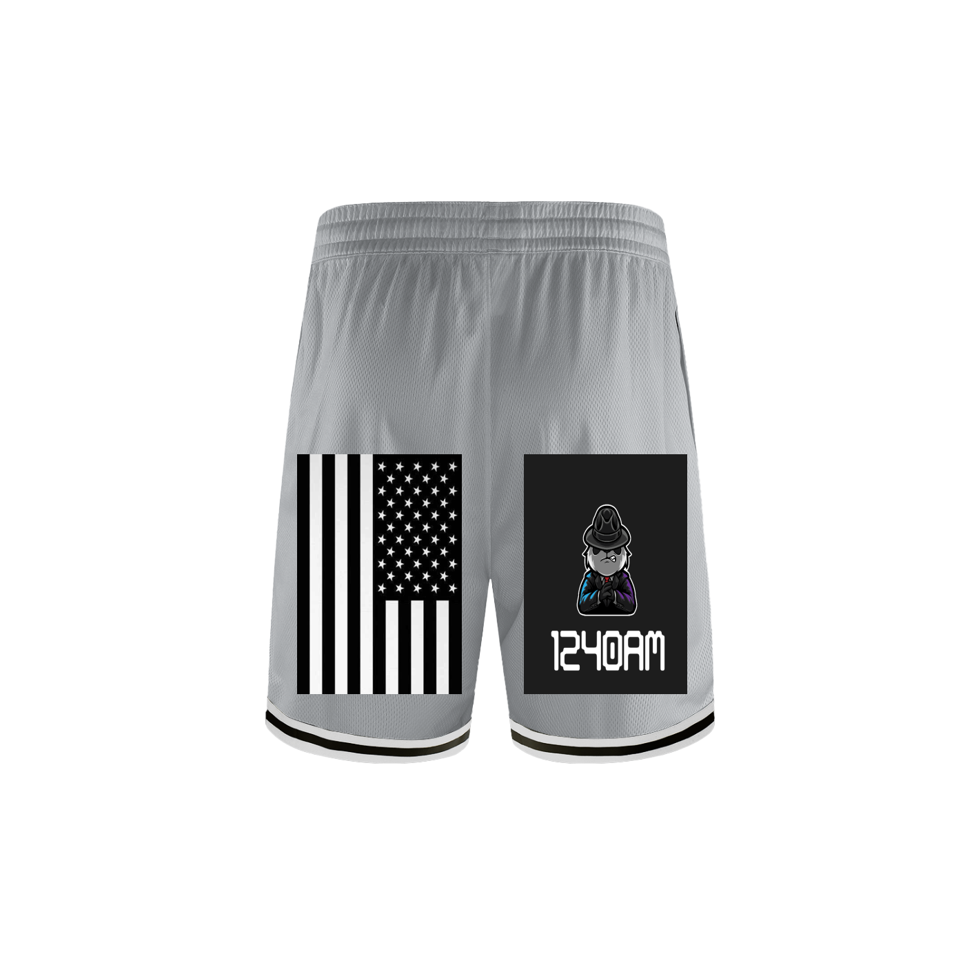 Classic Stripe Trim Basketball Shorts