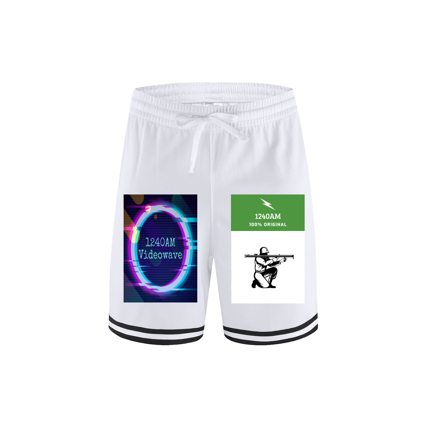 Classic Stripe Trim Basketball Shorts
