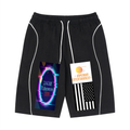 Unisex Piping Drawstring Shorts