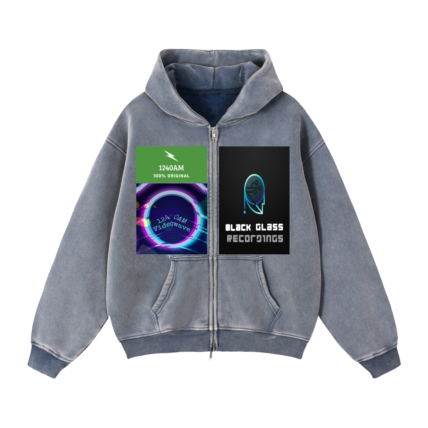 Zip-Through Boxy Fleece Hoodie