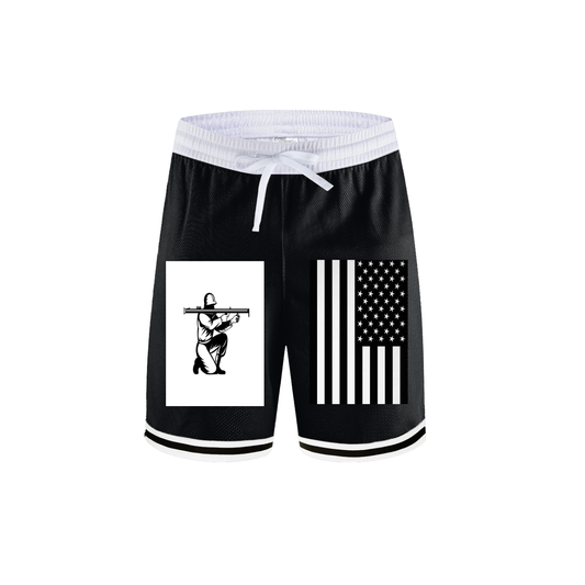 Classic Stripe Trim Basketball Shorts