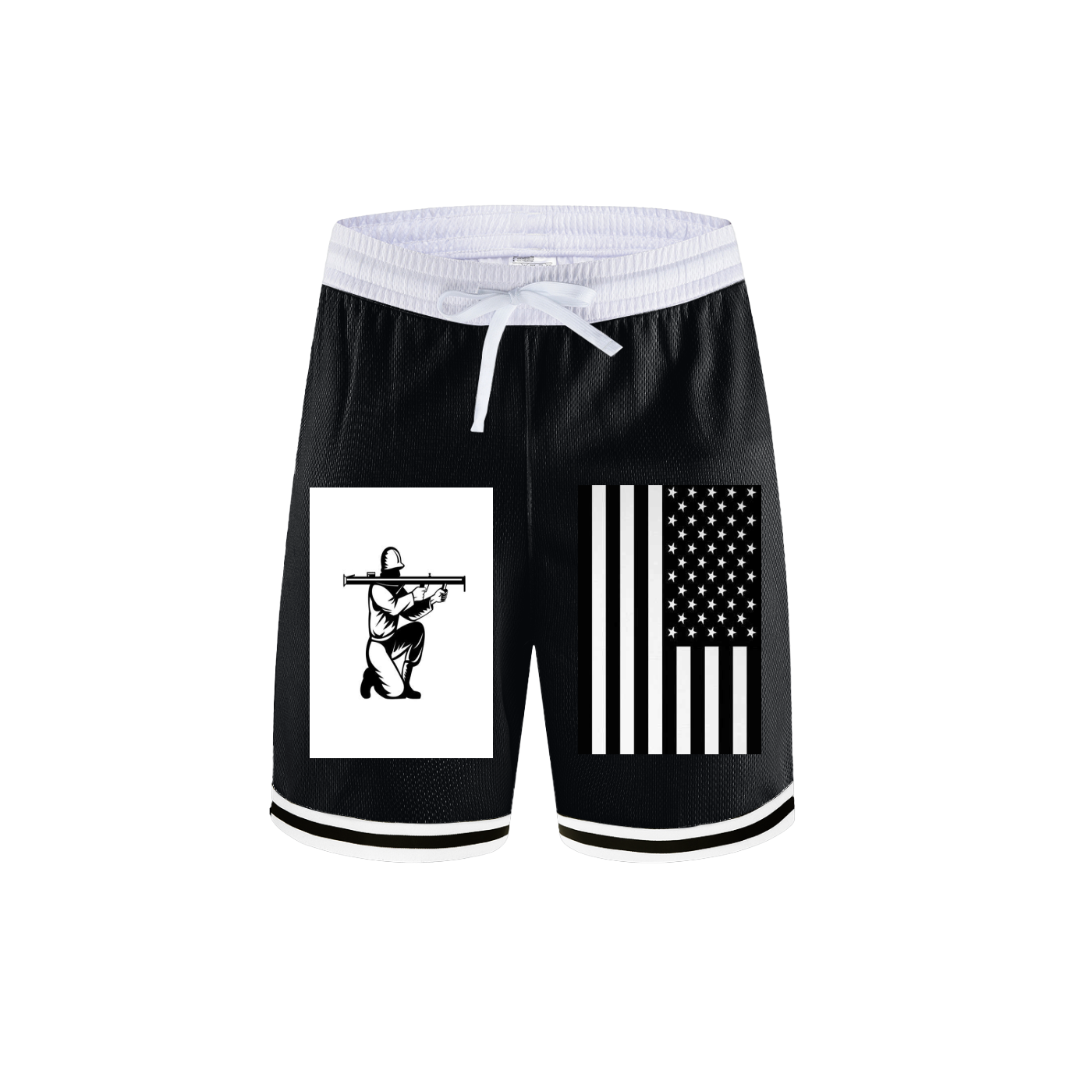 Classic Stripe Trim Basketball Shorts