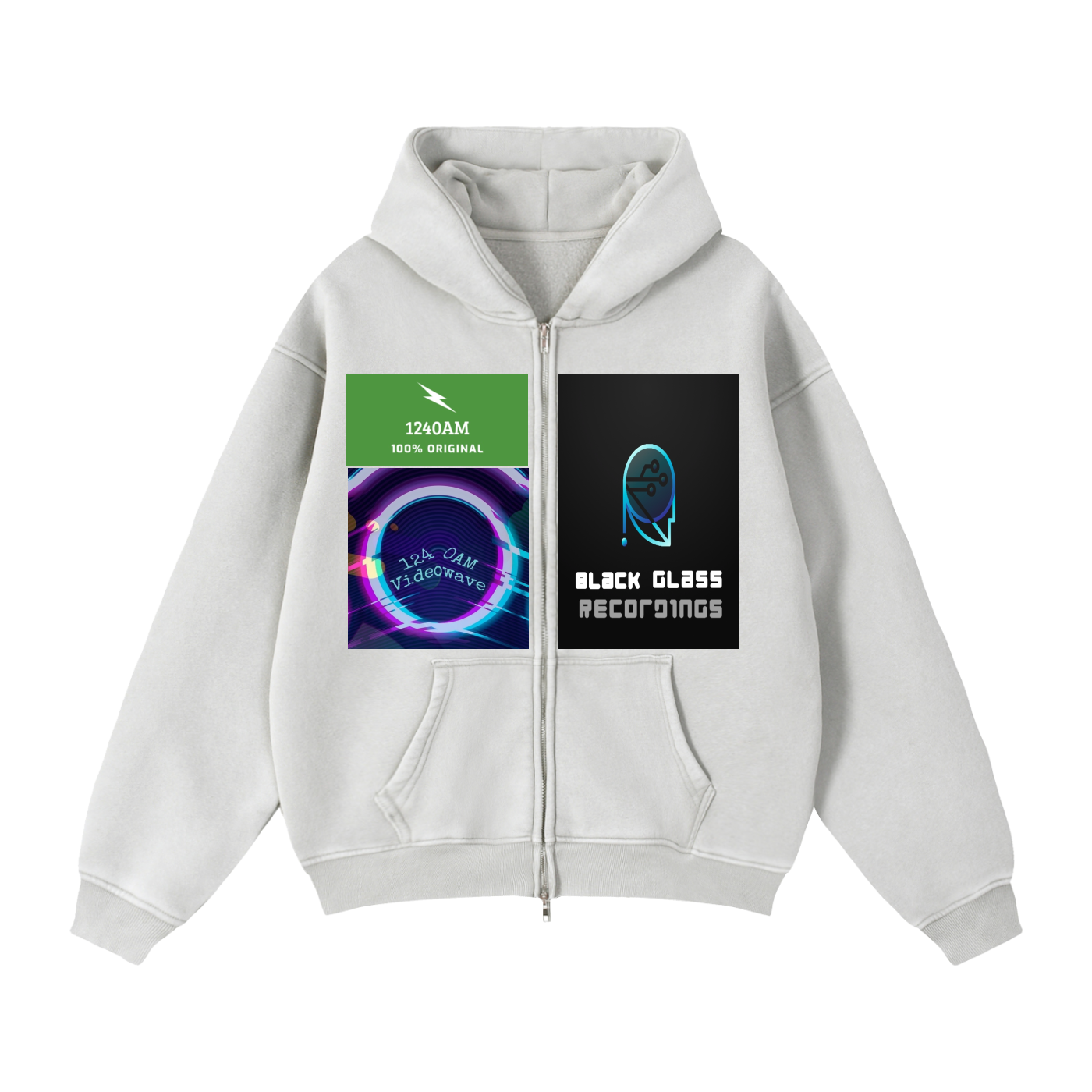 Zip-Through Boxy Fleece Hoodie