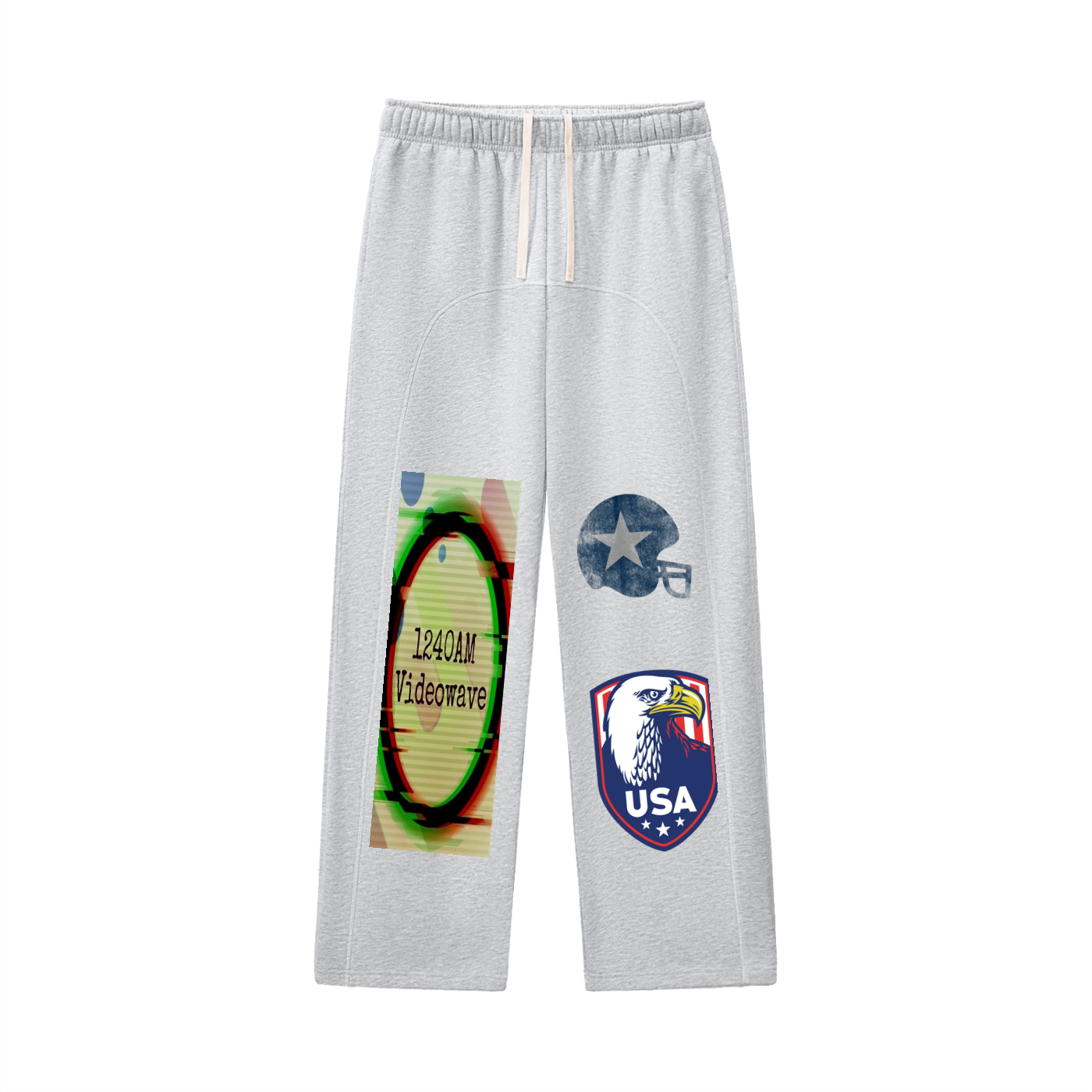 Contrast-Stitched Fleece Sweatpants