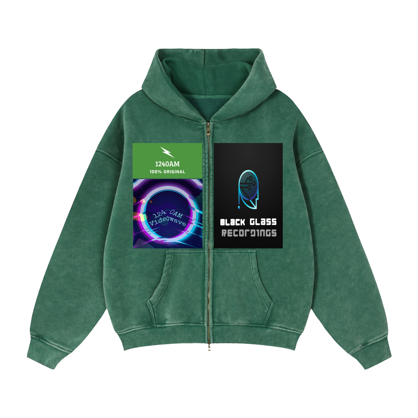 Zip-Through Boxy Fleece Hoodie