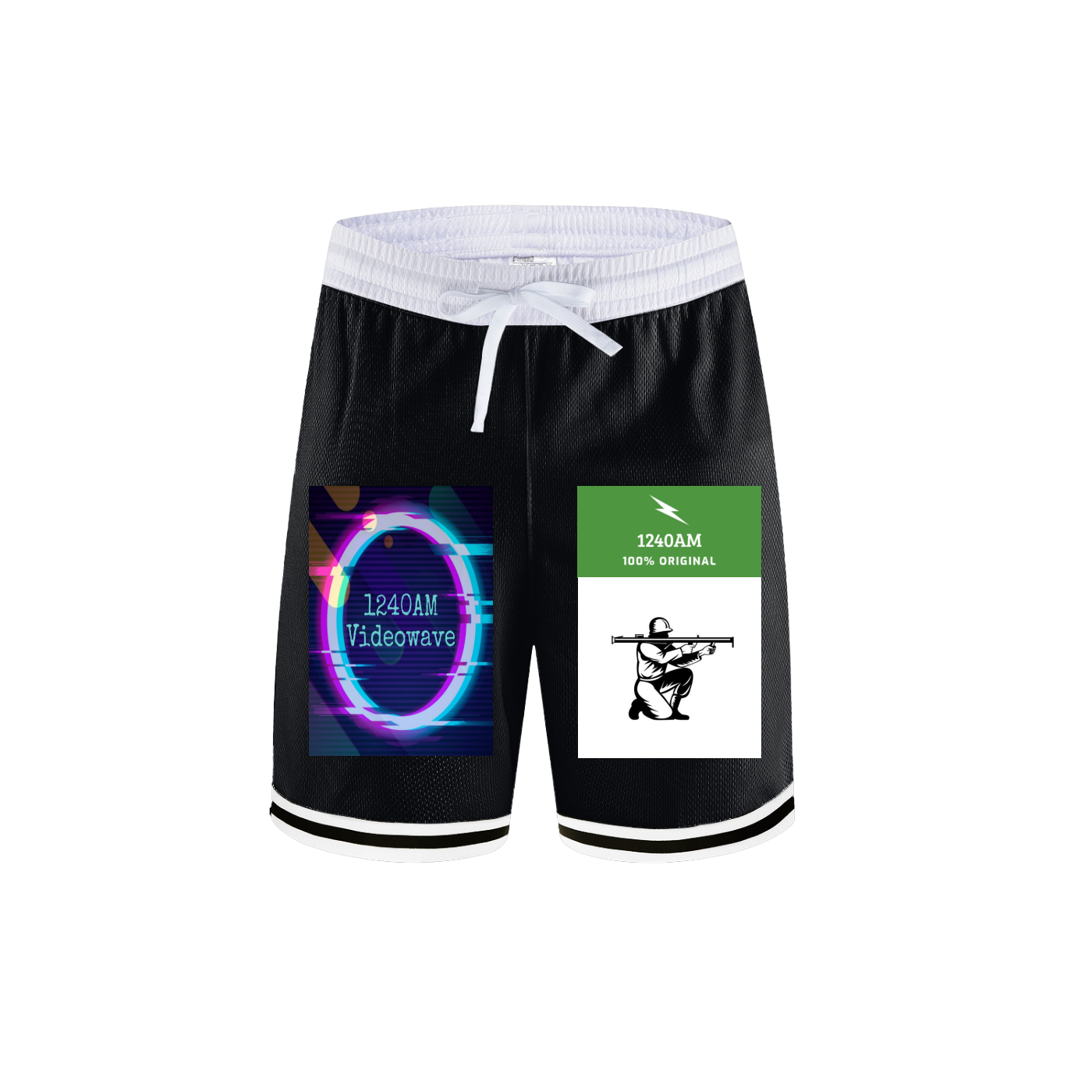 Classic Stripe Trim Basketball Shorts