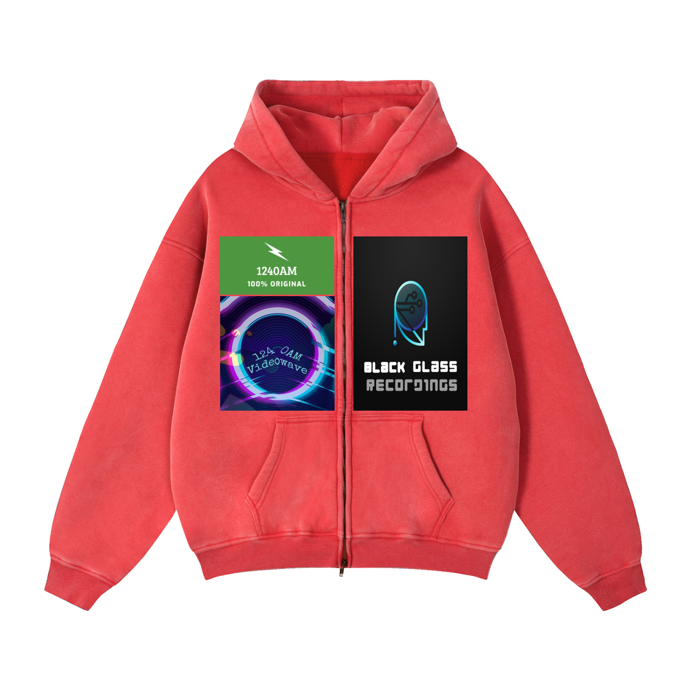 Zip-Through Boxy Fleece Hoodie